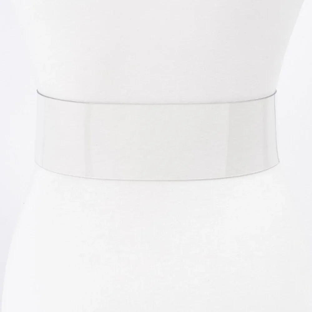 BNWT Plus Size Textured Buckle Cleared Transparent Fashion Belt